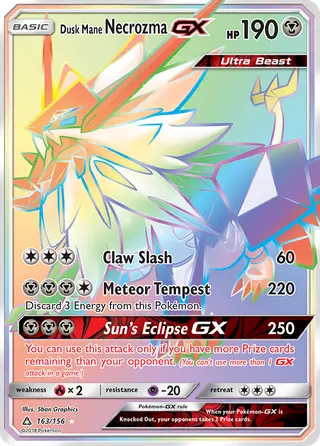 Carta Necrozma Juba Crepúsculo GX