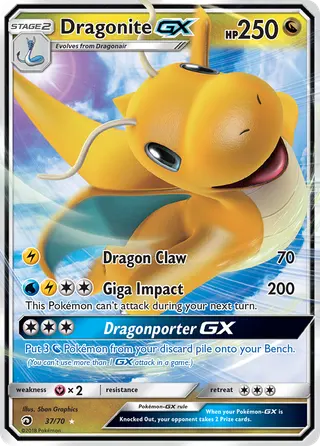 Carta Dragonite GX