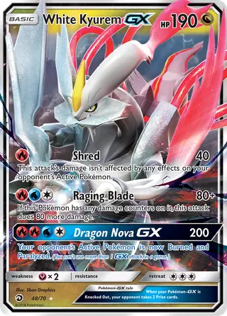Carta Kyurem Branco GX