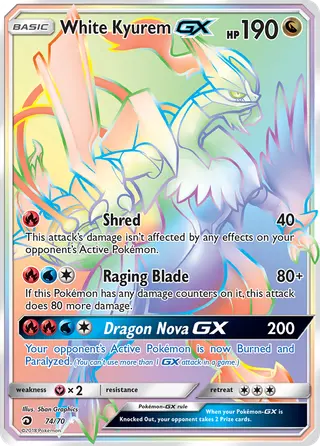 Carta Kyurem Branco GX