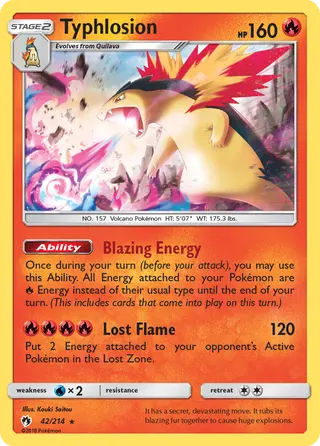 Carta Typhlosion