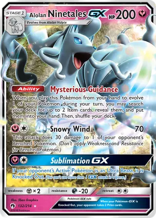 Carta Ninetales de Alola GX