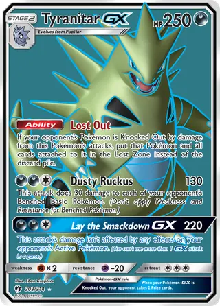 Carta Tyranitar GX