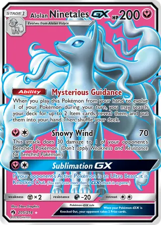 Carta Ninetales de Alola GX