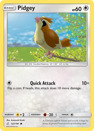Carta Pidgey