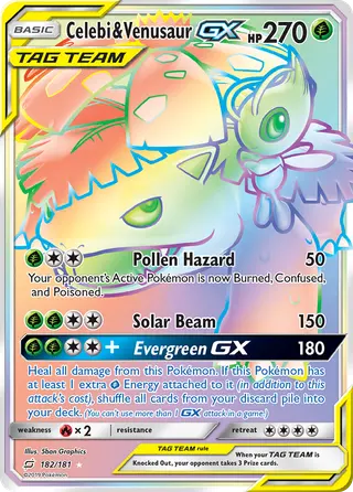 Carta Celebi e Venusaur GX