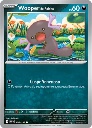 Carta Wooper de Paldea