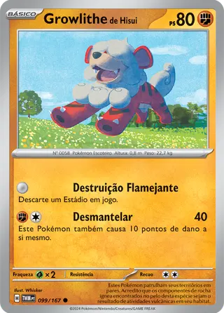 Carta Growlithe de Hisui