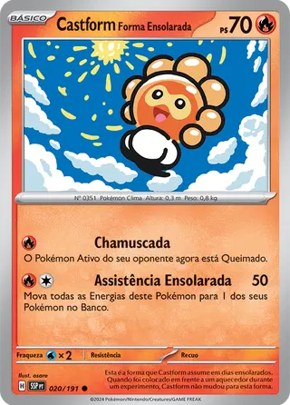 Carta Castform Forma Ensolarada
