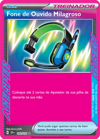Carta Fone de Ouvido Milagroso