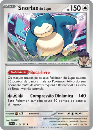 Carta Snorlax do Lupo