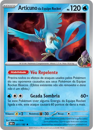 Carta Articuno da Equipe Rocket