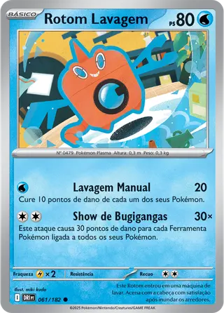 Carta Rotom Lavagem