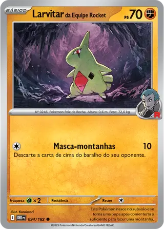Carta Larvitar da Equipe Rocket