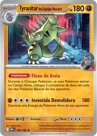 Carta Tyranitar da Equipe Rocket