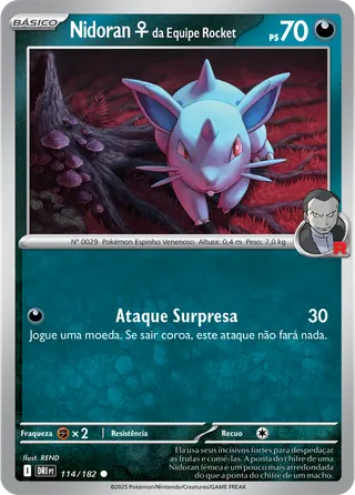 Carta Nidoran♀ da Equipe Rocket