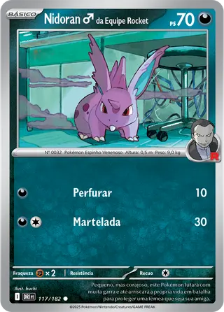 Carta Nidoran♂ da Equipe Rocket