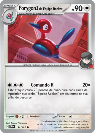 Carta Porygon2 da Equipe Rocket
