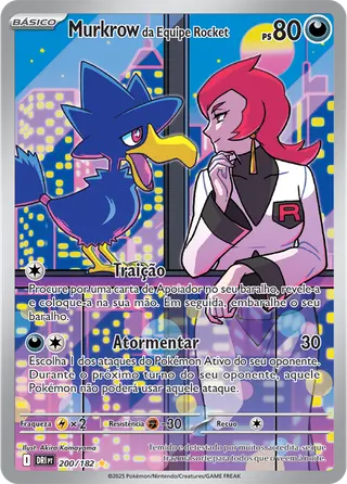Carta Murkrow da Equipe Rocket