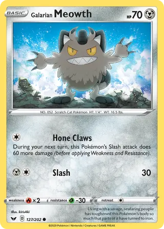 Carta Meowth de Galar