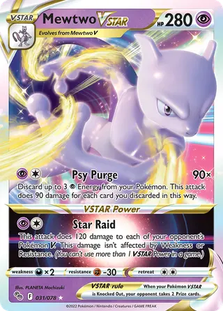 Carta Mewtwo V-ASTRO