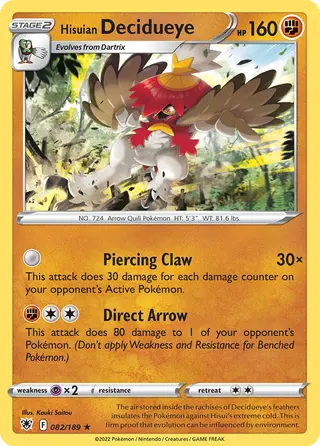 Carta Decidueye de Hisui