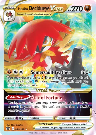 Carta Decidueye de Hisui V-ASTRO