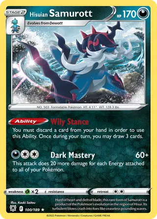 Carta Samurott de Hisui
