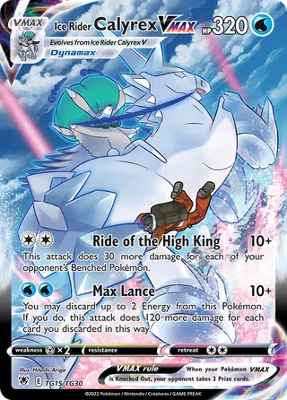 Carta Calyrex Cavaleiro Glacial VMAX