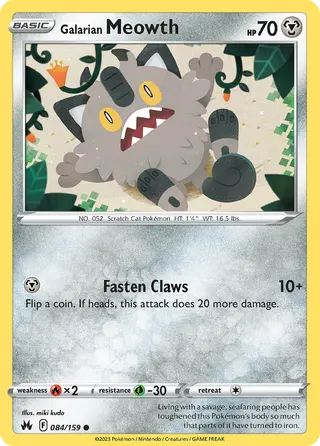 Carta Meowth de Galar