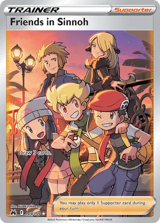 Carta Amigos em Sinnoh