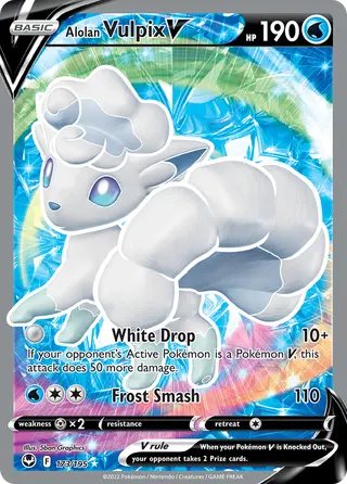 Carta Vulpix de Alola V