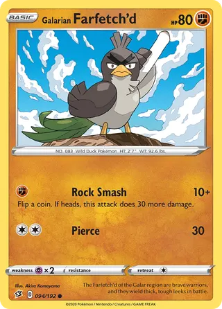 Carta Farfetch'd de Galar
