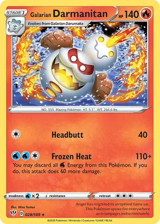 Carta Darmanitan de Galar