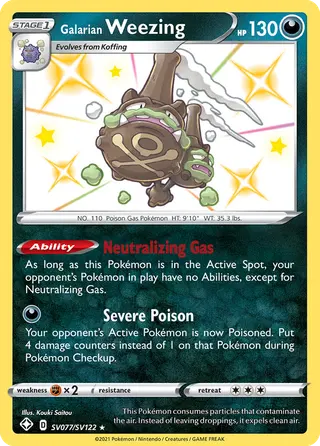 Carta Weezing de Galar