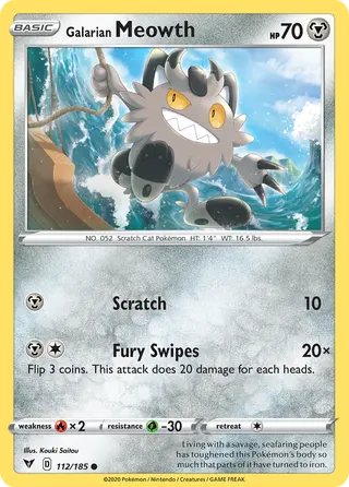 Carta Meowth de Galar