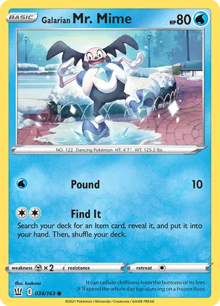 Carta Mr. Mime de Galar