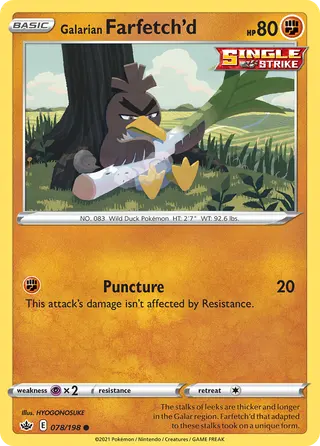 Carta Farfetch'd de Galar