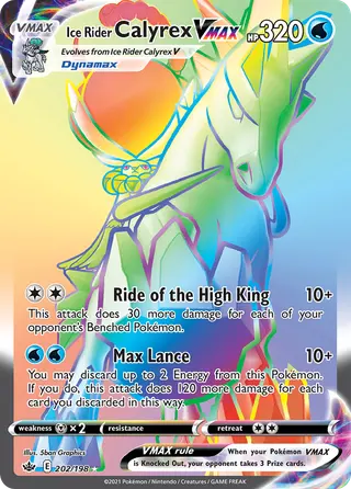Carta Calyrex Cavaleiro Glacial VMAX