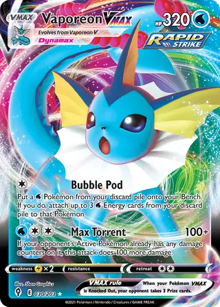 Carta Vaporeon VMAX