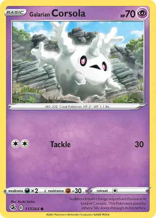 Carta Corsola de Galar