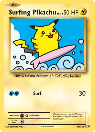 Carta Pikachu Surfista