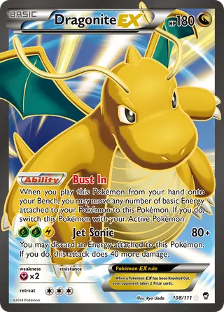 Carta Dragonite EX