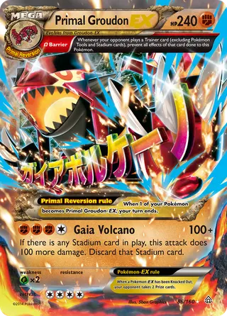 Carta Groudon Primitivo EX