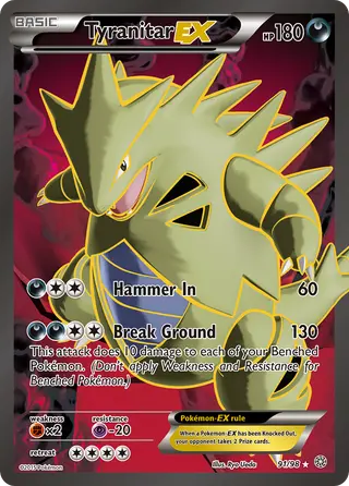 Carta Tyranitar EX