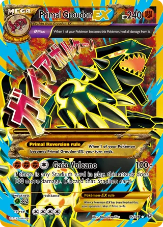 Carta Groudon Primitivo EX